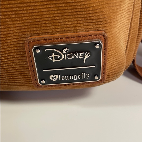 Rare Loungefly Disney Winnie the Pooh Tan Corduroy Backpack - Picture 4 of 5